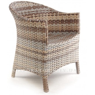 Кресло плетеное из полиротанга Парадиз разноцветное плетение - Restor®