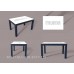 Стол плетеный из полиротанга Аризона 600 стеклянная столешница с аппликацией и орнаментом - Restor®