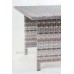 Стол из алюминия и широкой ленты полиротанга Глория прозрачное стекло - Restor®