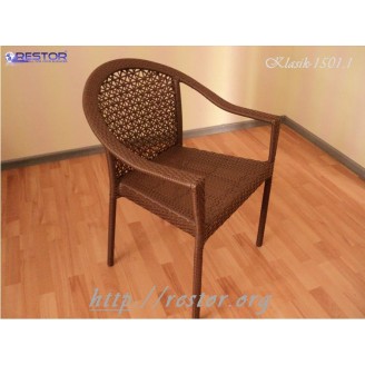 Плетёное кресло Klasik-1501.1, Техноротанг (Искусственный ротанг), Всесезонное, для летней площадки, террассы....