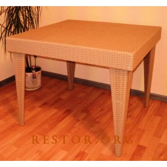Плетёный стол разборной Klasik-1529.1, Техноротанг (Искусственный ротанг), Всесезонная мебель, для летней площадки, террассы....