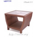 Столик кофейный, плетёный Klasik-1511, техноротанг (искусственный ротанг), всесезонная мебель, для летней площадки, террассы....